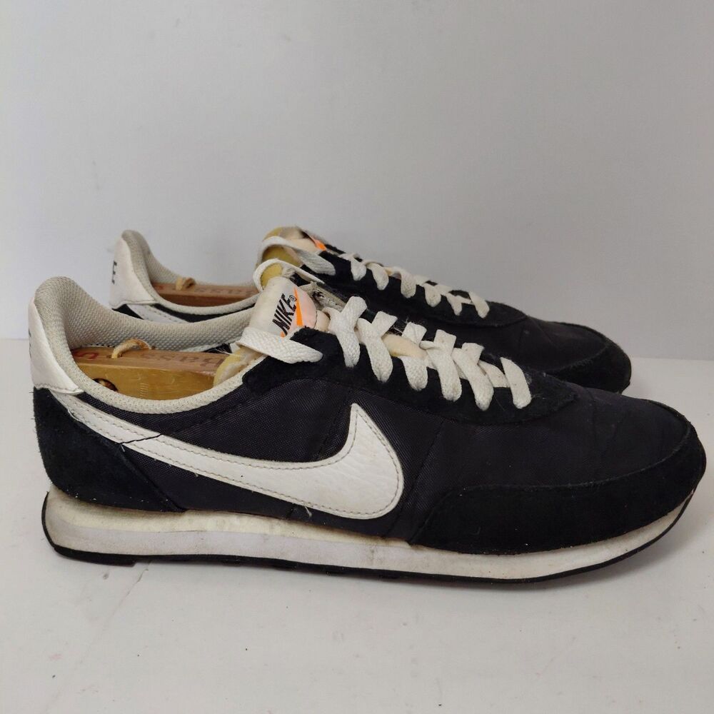 Nike Waffle Trainer 2 Shoes Black Total White DH1349-001 Women's 8.5